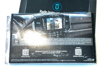 Owner's Manual, 2022 Ram 2500 3500, Gas or Diesel Engine, Used, Third Edition