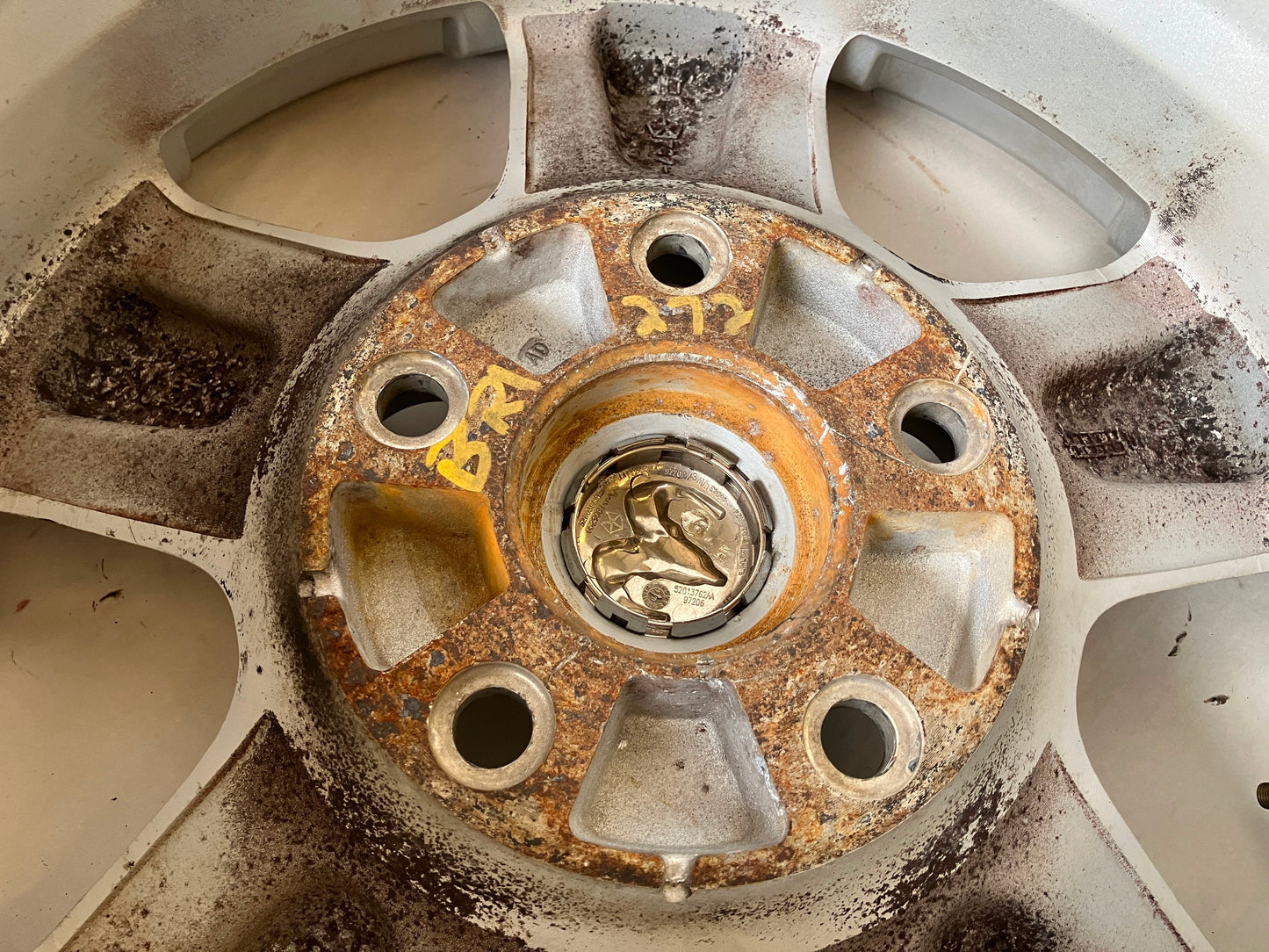 17x7 Painted 5 Spoke Aluminum Wheel, 2009-2012 Dodge Ram 1500 1DZ10CDMAC Used