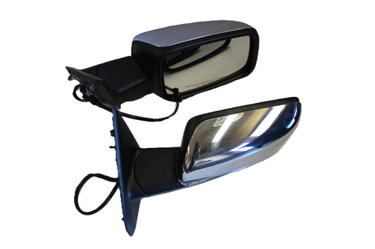 Door Mirror Pair 2009-12 Ram 1500 Power Heated no Signal w Chrome Cap 55372066/7