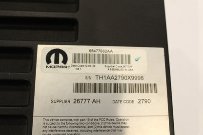 Factory Amplifier and Bracket, 2019-2021 Ram 2500 3500, 68477632AA 68549078AB