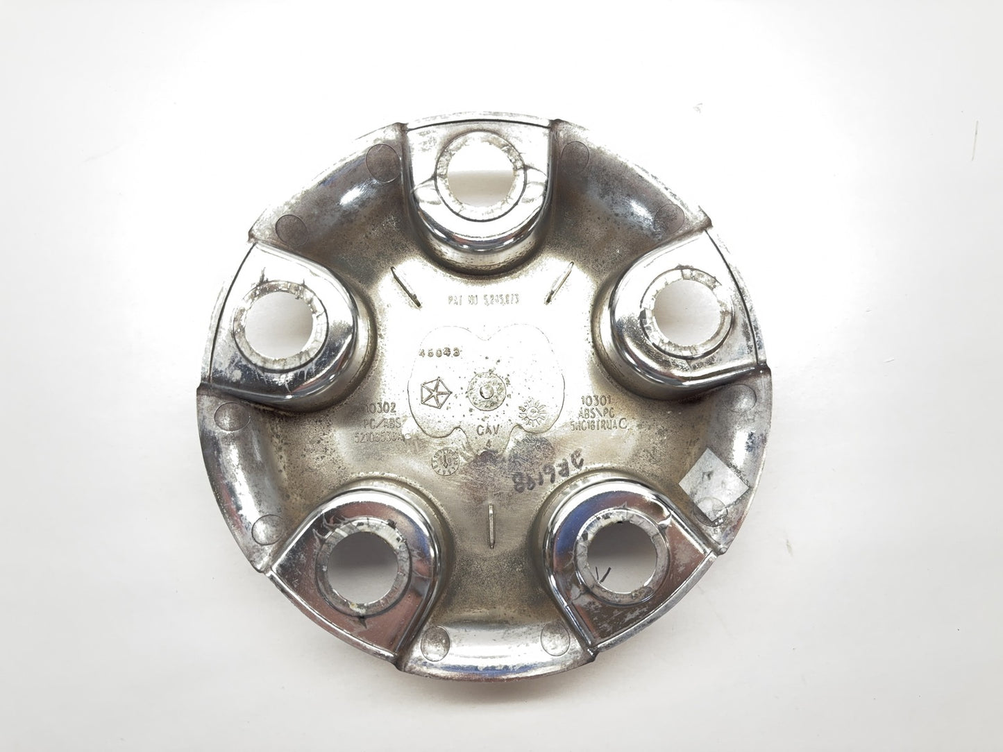 Chrome Center Caps for 17x8" Steel Wheel, 52106536AC 2002-2012 Ram 1500 Set of 4