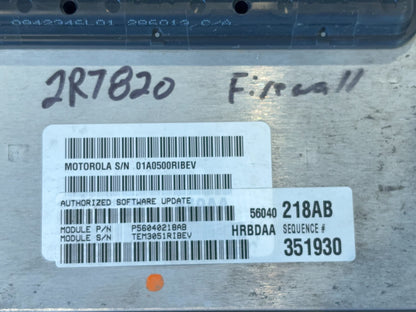 Firewall Computer PCM 2002 Ram 2500 3500 56040218AB Diesel Auto Federal 590-6683