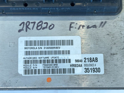 Firewall Computer PCM 2002 Ram 2500 3500 56040218AB Diesel Auto Federal 590-6683