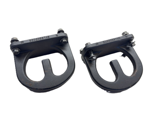 Used OEM Mopar Front Bumper Tow Hooks 2003-2011 Dodge Ram 2500 3500 52020587AB