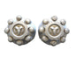 Painted Wheel Center Cap Pair 2004 Dodge Ram 2500 Used OEM XY18PAKAA