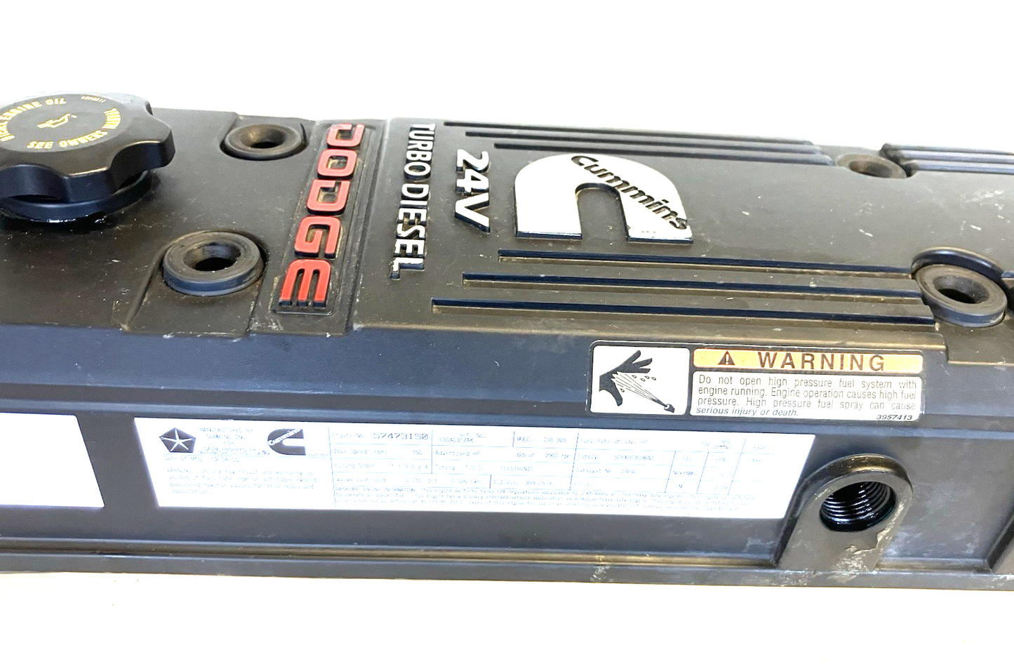 Valve Cover 2006-07 Dodge Ram 2500 3500 5.9 Cummins P/N 4931453