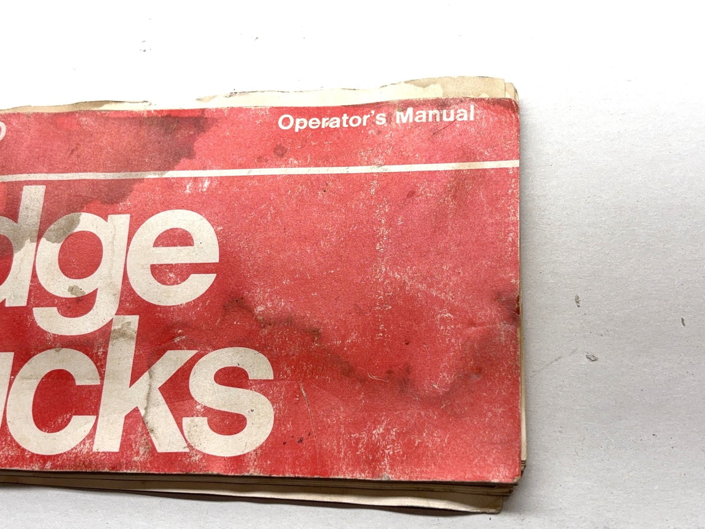 1972 Dodge Pickup 100 200 300 Owner's Manual, Used