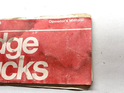 1972 Dodge Pickup 100 200 300 Owner's Manual, Used