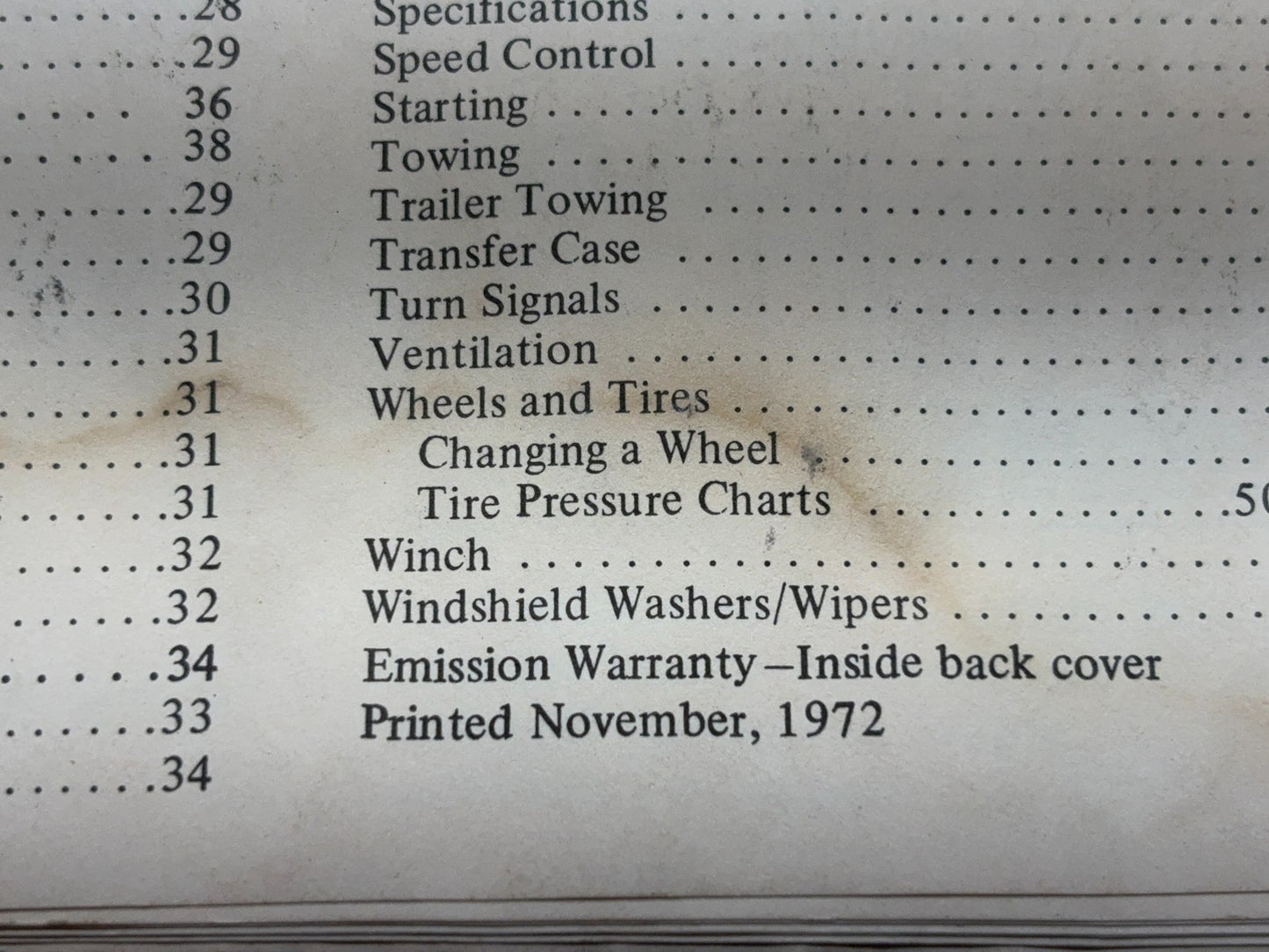 1972 Dodge Pickup 100 200 300 Owner's Manual, Used