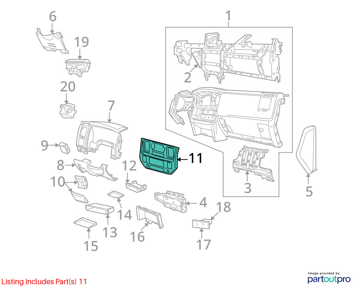 Radio Bezel, 2006-2008 Ram 1500 2006-2009 Ram 2500 3500 1CN271DHAB Slate/Silver