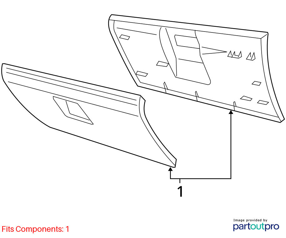 Glove Box Door for 2006-2008 Dodge Ram 1500 2500 3500, Khaki 1DB901J8AA *Trim J3
