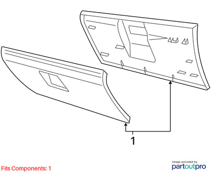 Glove Box Door for 2006-2008 Dodge Ram 1500 2500 3500, Khaki 1DB901J8AA *Trim J3