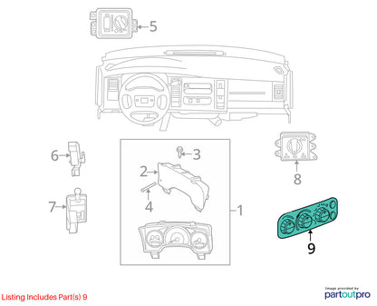 2006 2007 2008 Ram 1500 2500 3500 Heater Control Climate Control 55057079AB
