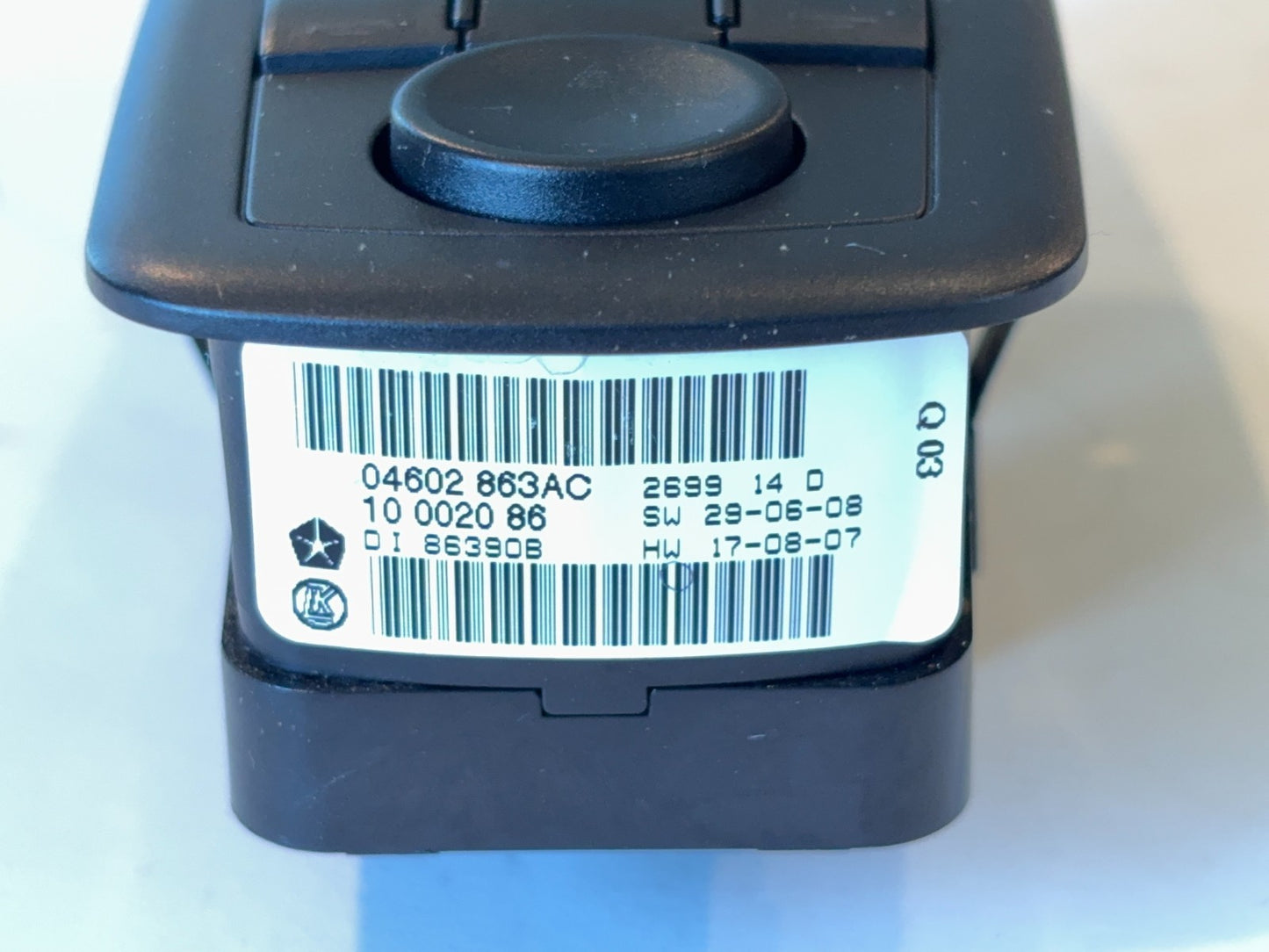 Driver Left Side Master Power Window Switch 2012 Ram 1500 4602863AC Used *Worn*