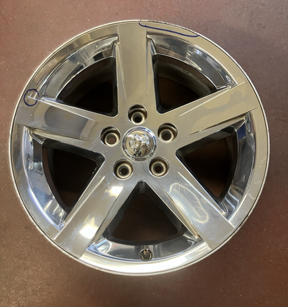 2009-24 Ram 1500 Classic (5 Lug) 5 Spoke 20X9 Chrome Clad Aluminum Wheel.