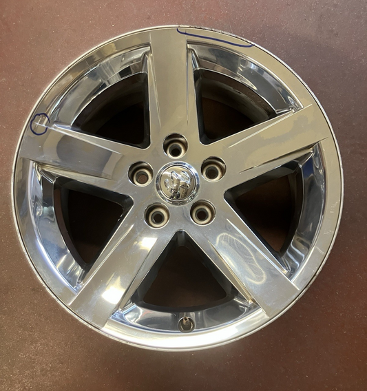 2009-24 Ram 1500 Classic (5 Lug) 5 Spoke 20X9 Chrome Clad Aluminum Wheel.