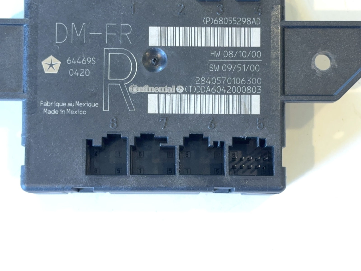 Passenger Side Door Module, 2010-2012 Ram 1500 2500 3500, 68055298AD RH