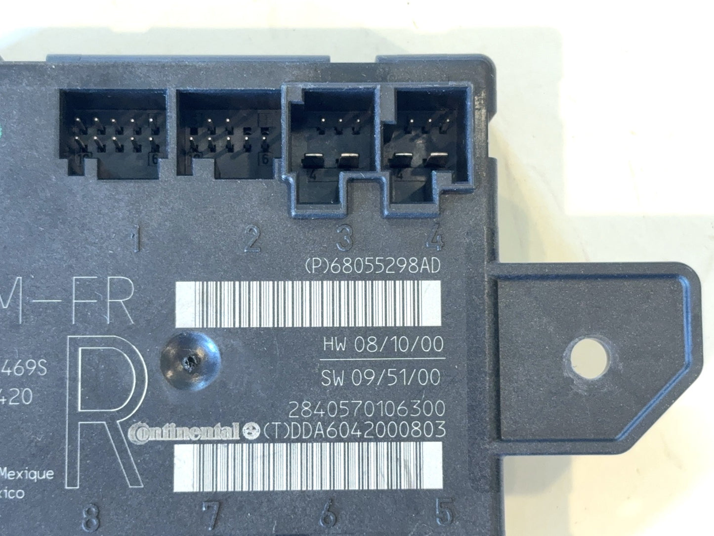 Passenger Side Door Module, 2010-2012 Ram 1500 2500 3500, 68055298AD RH