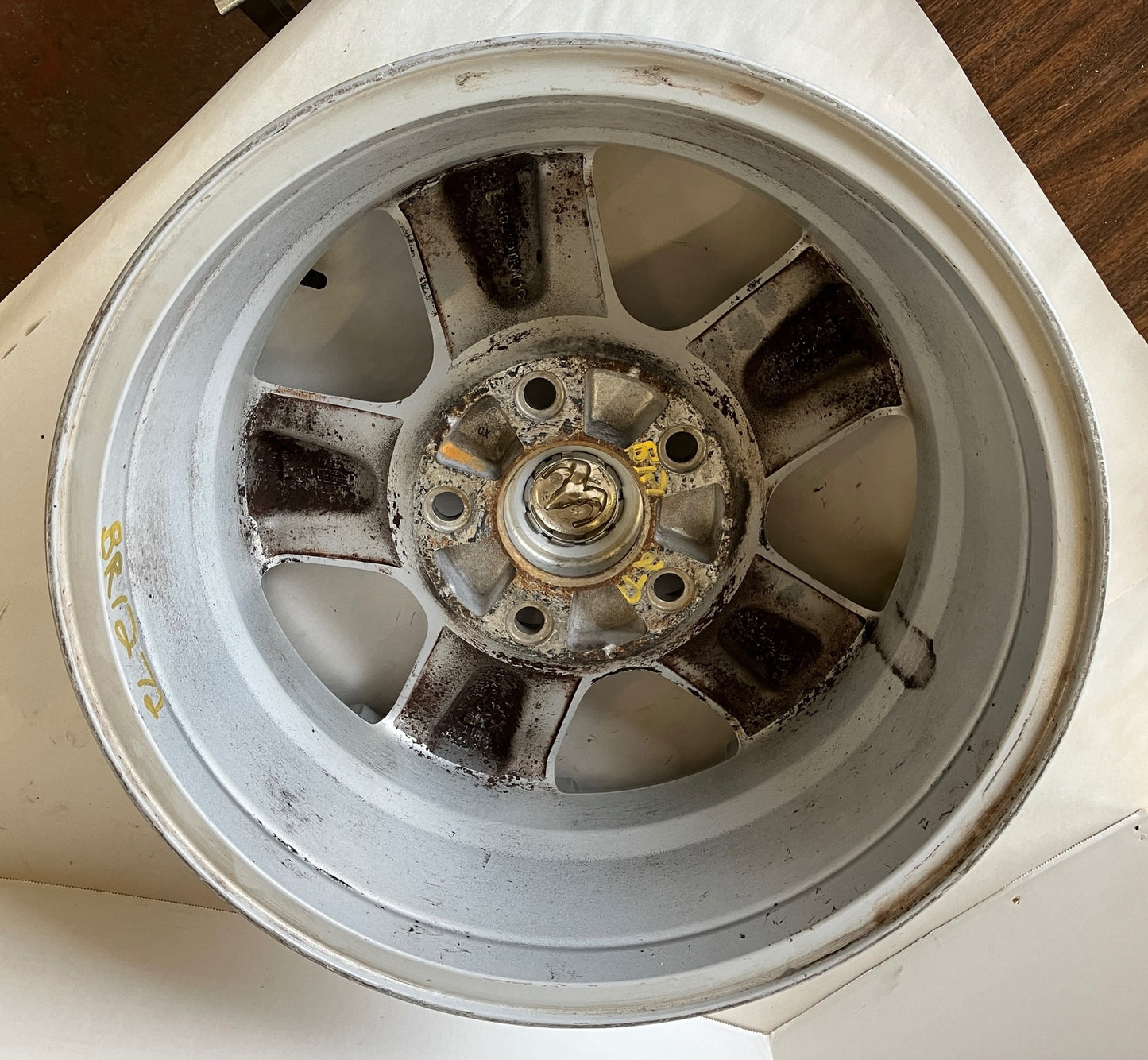 17x7 Painted 5 Spoke Aluminum Wheel, 2009-2012 Dodge Ram 1500 1DZ10CDMAC Used
