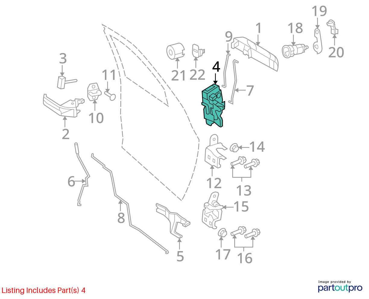 Driver Front Door Latch Actuator 2011-2012 Ram 1500 2012 Ram 2500 3500 68079085