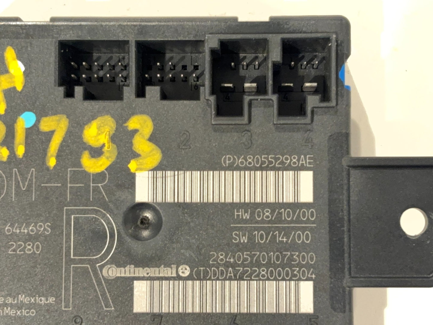 Passenger Side Door Module, 2010-2012 Ram 1500 2500 3500, RH 68055298AE