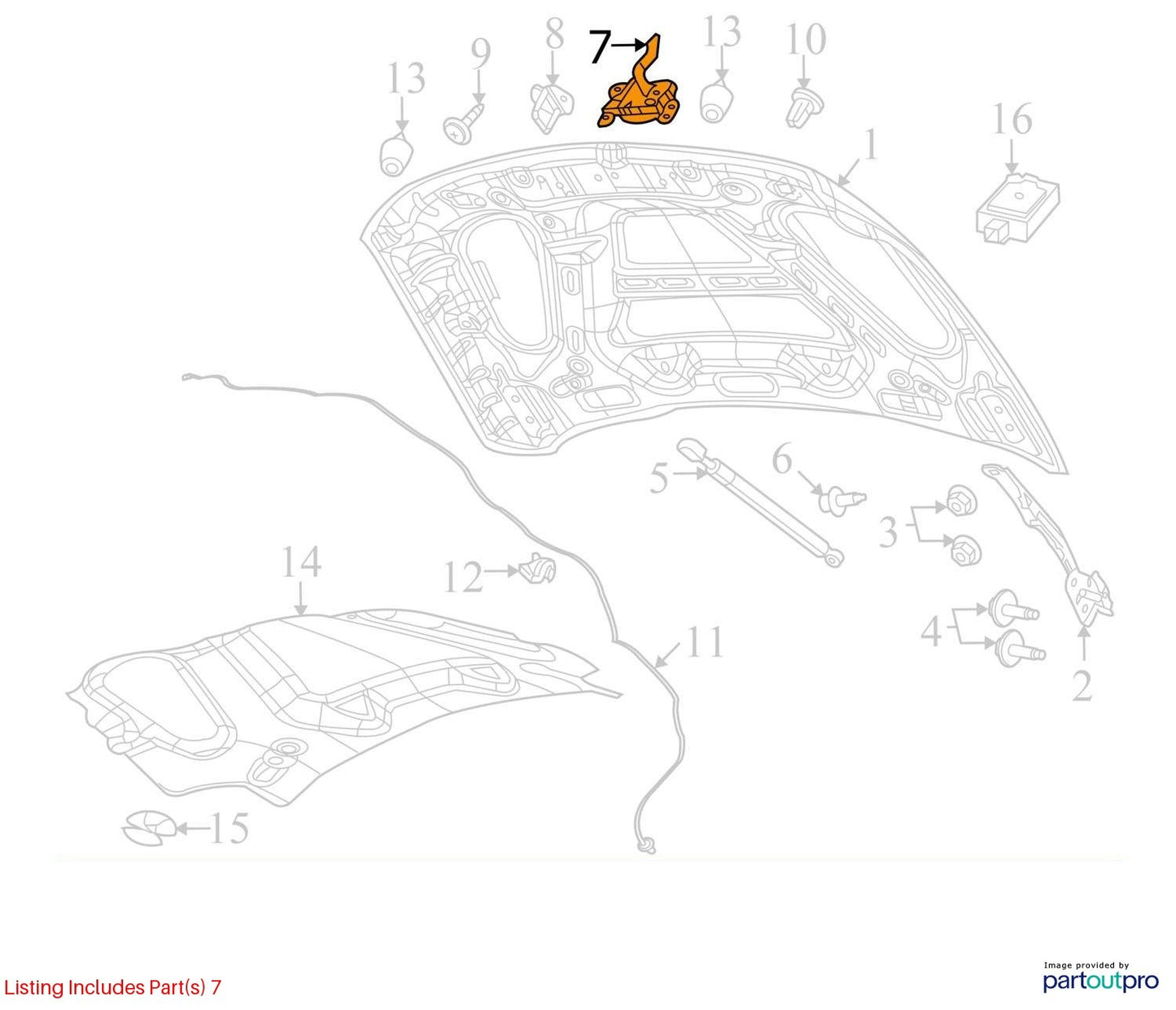 Hood Latch, 2010-2013 Ram 1500 Only 4589707AA Remote Start