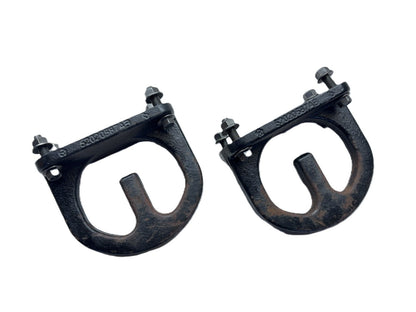 Used OEM Mopar Front Bumper Tow Hooks 2003-2011 Dodge Ram 2500 3500 52020587AB