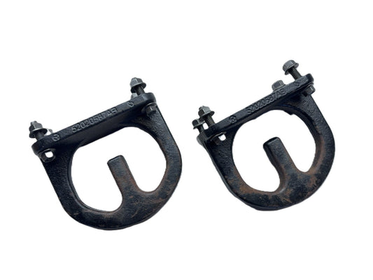 Used OEM Mopar Front Bumper Tow Hooks 2003-2011 Dodge Ram 2500 3500 52020587AB