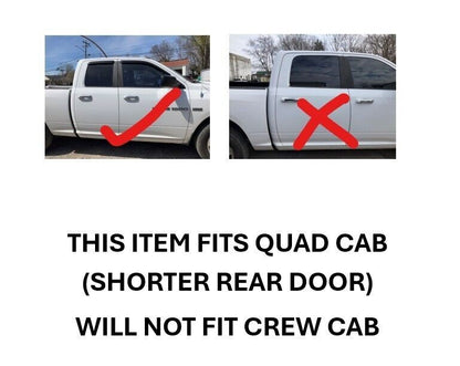 RH Passgr Side Rear Door Trim QUAD Cab Fixed Glass Cover 2011 Dodge Ram 1500