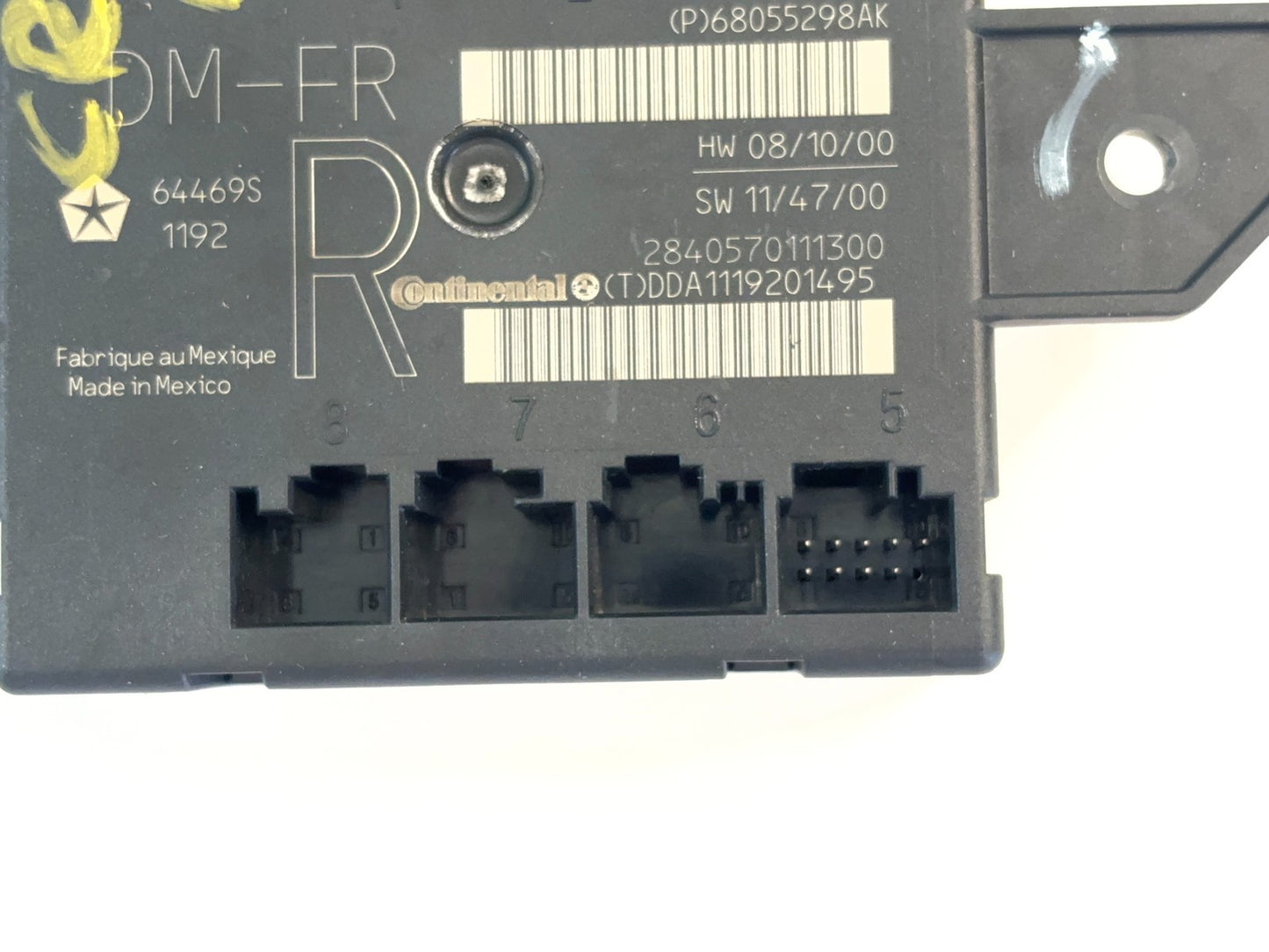 Passenger Side Door Module, 2010-2012 Ram 1500 2500 3500, 68055298AK RH