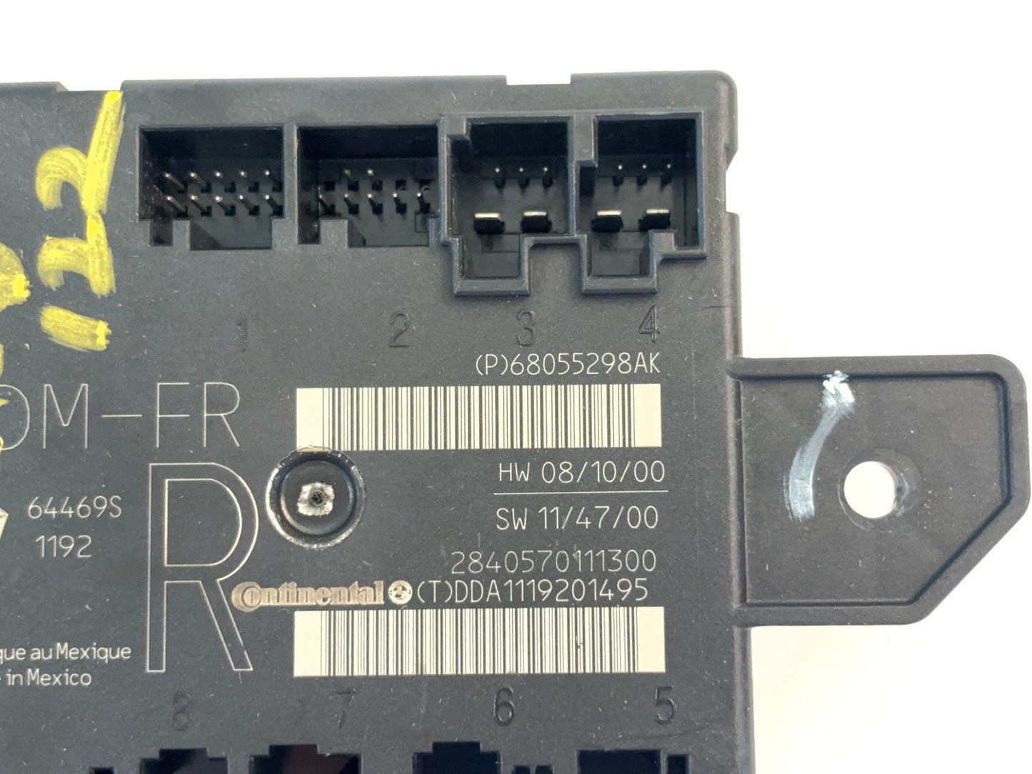 Passenger Side Door Module, 2010-2012 Ram 1500 2500 3500, 68055298AK RH