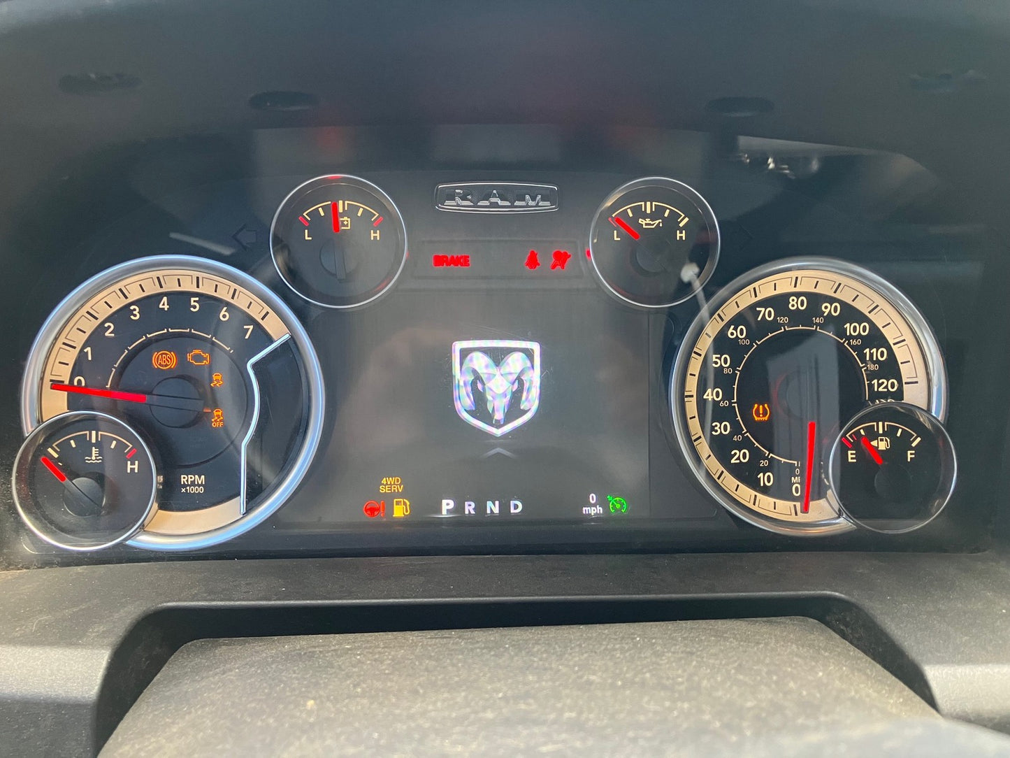 2013 Dodge Ram 1500 Premium LCD 7" Speedometer Gauge Cluster 56046544AF Tested