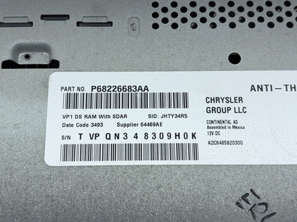 UConnect 3.0 Radio 2014 Ram 1500 2500 3500 68226683AA VP1 RA1 Sat Capable