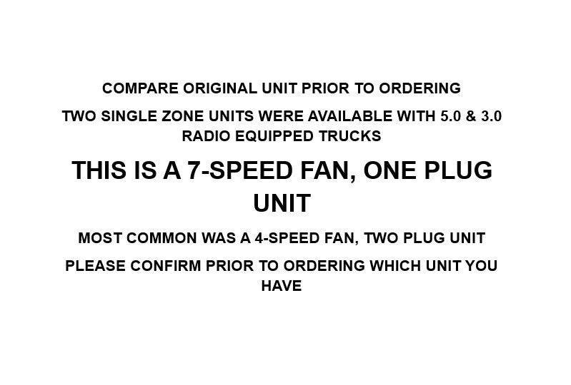 Climate Control Heater Control 2014 Ram 1500 w Rear Defrost ONE PLUG 68186217AC