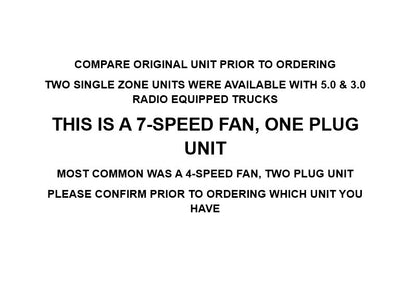 Climate Control Heater Control 2014 Ram 1500 w Rear Defrost ONE PLUG 68186217AC
