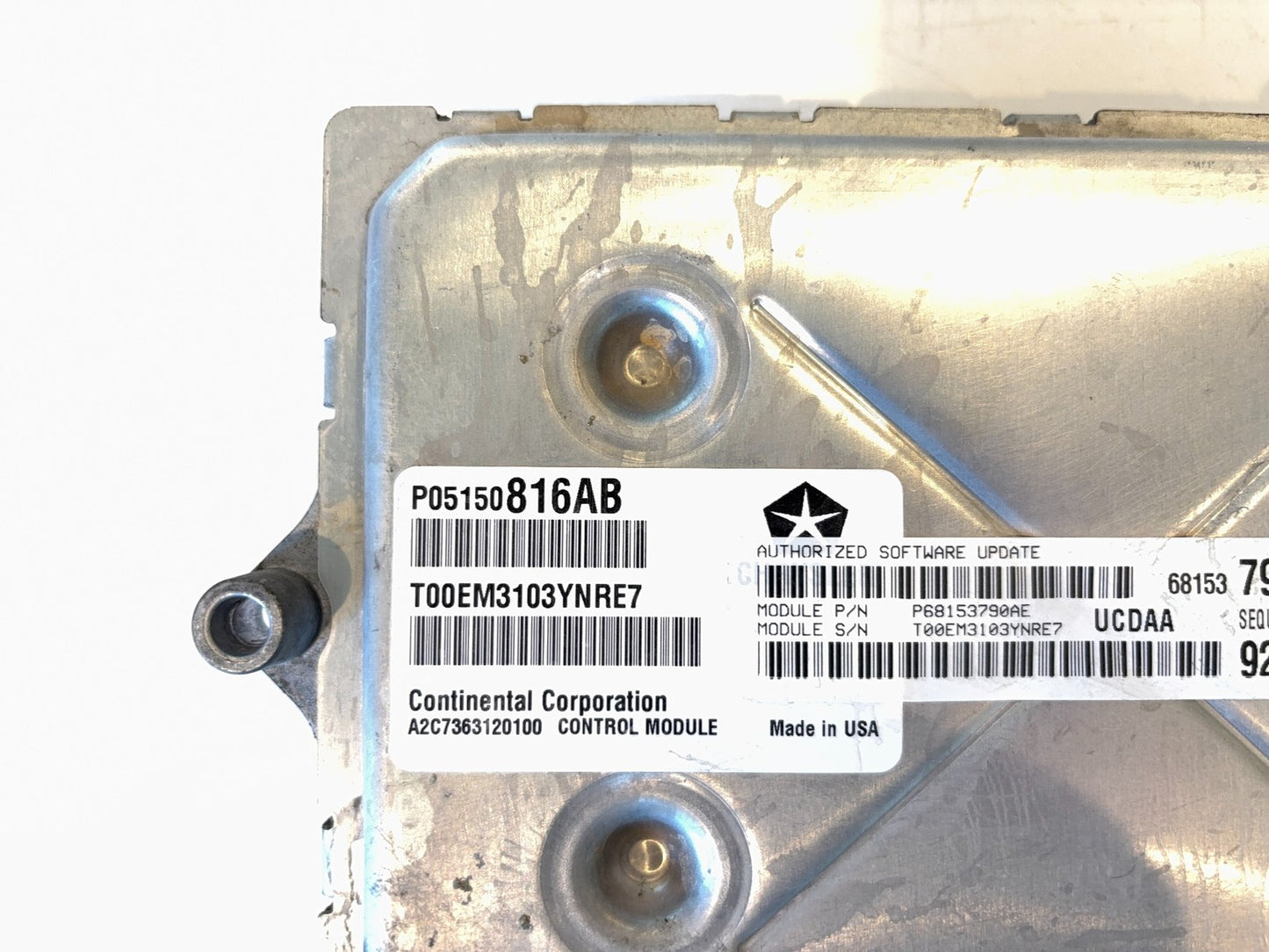 Engine Computer, ECU PCM ECM 2014 Ram 1500 5.7 8-SPD 05150816AB 68153790AE