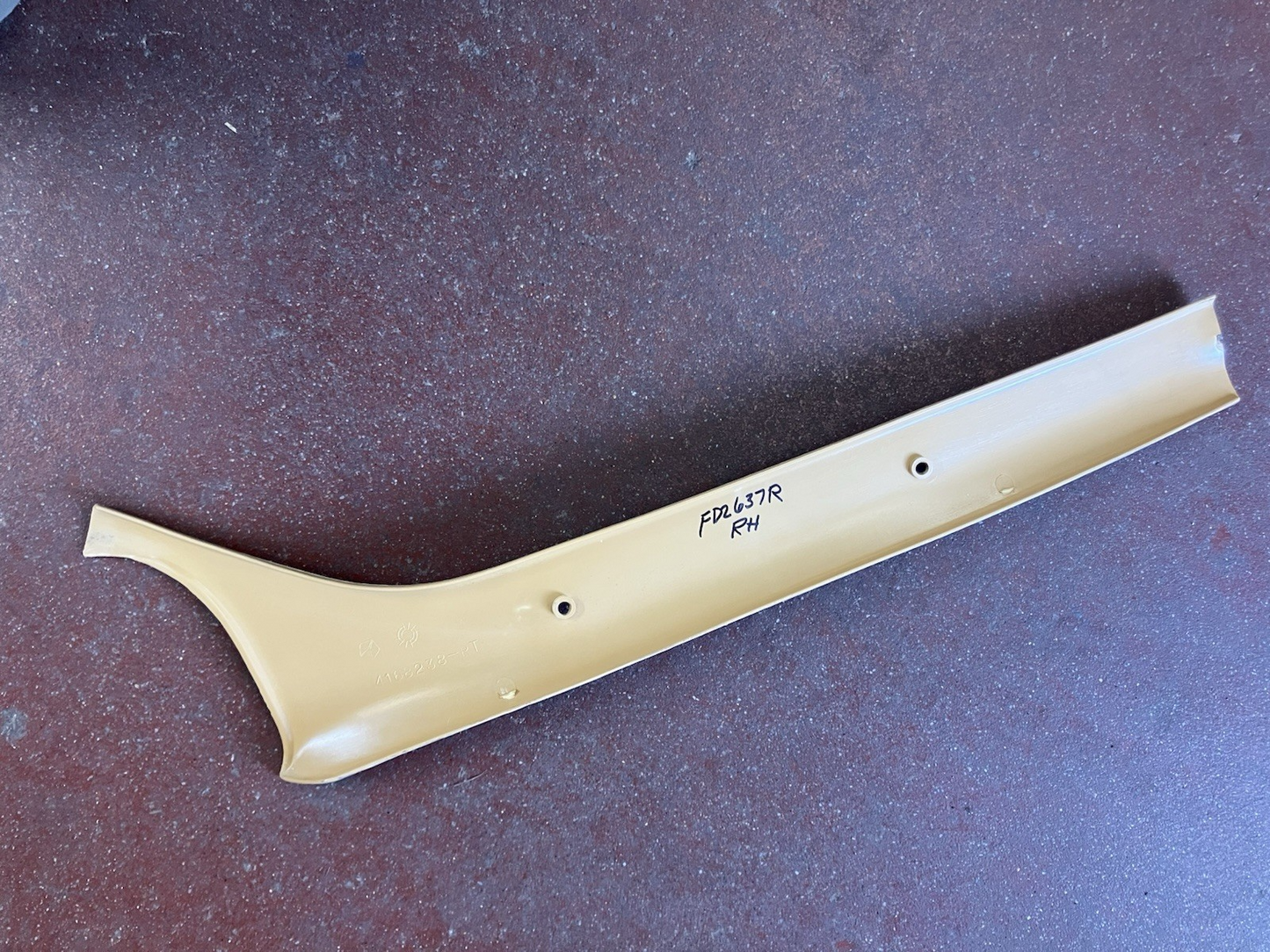 Tan RH A-Pillar Molding Fitting 1981-93 Dodge Pickups and Ramchargers