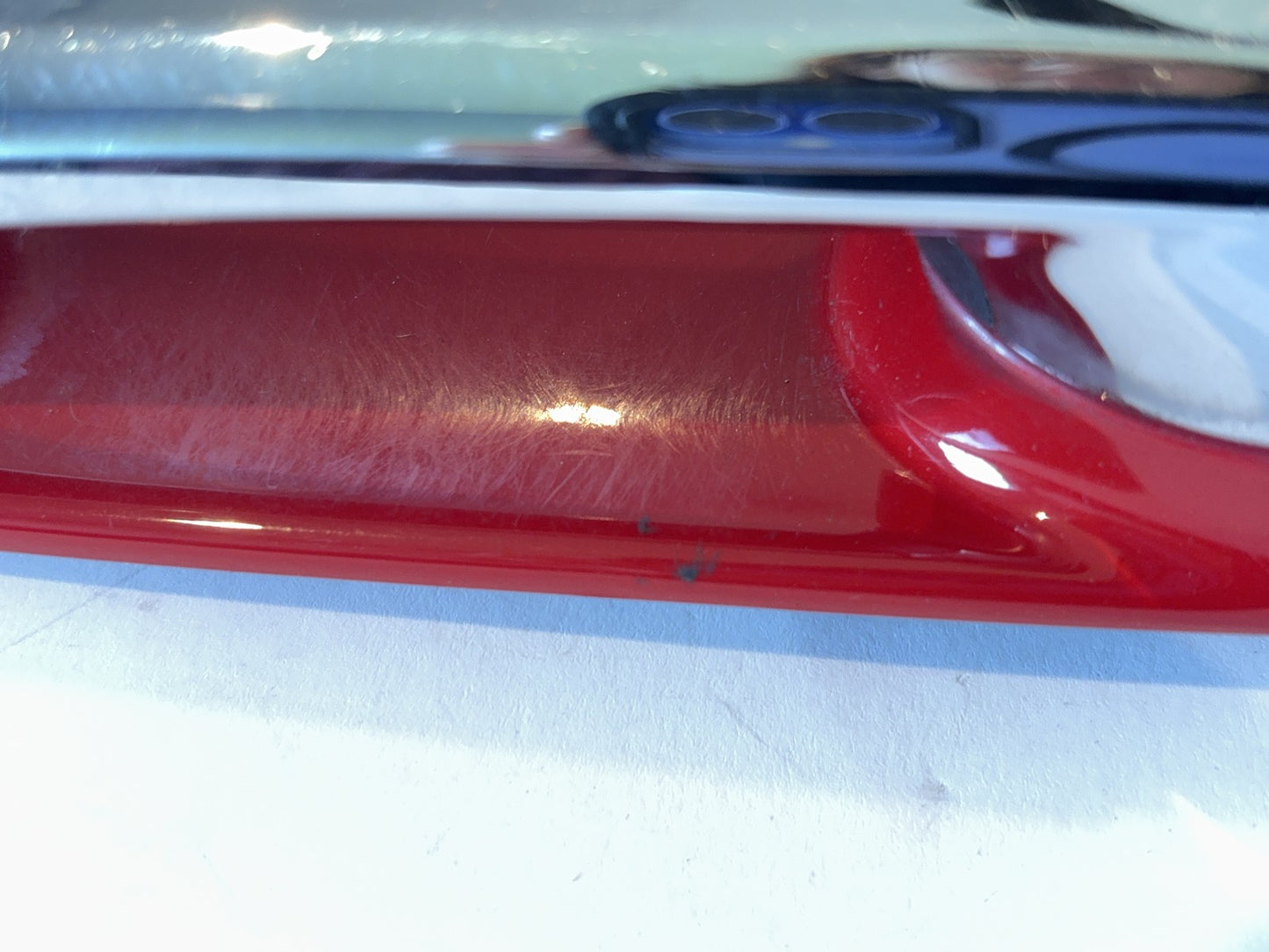 Left Rear Exterior Painted Door Handle 2010-18 Ram 1500 2500 Red Paint Code PR4