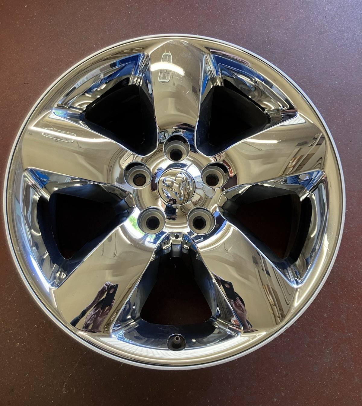 2013-24 Ram 1500 Classic (5 Lug) 5 Spoke 20X8 Chrome Clad Aluminum Wheel.