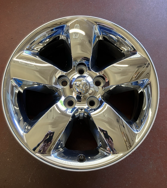 2013-24 Ram 1500 Classic (5 Lug) 5 Spoke 20X8 Chrome Clad Aluminum Wheel.