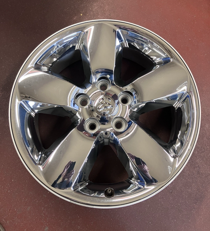 2013-24 Ram 1500 Classic (5 Lug) 5 Spoke 20X8 Chrome Clad Aluminum Wheel.