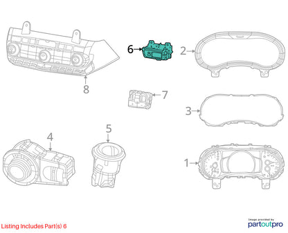 Trailer Brake Switch 2013-18 Ram 1500 2500 3500, 2019-24 1500 Classic 68105206AC