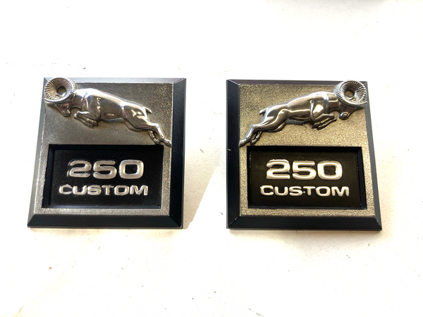 Custom 250 Emblem, 1981-1990 Dodge Pickup, Used