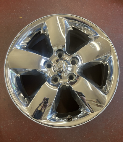 2013-24 Ram 1500 Classic (5 Lug) 5 Spoke 20X8 Chrome Clad Aluminum Wheel.