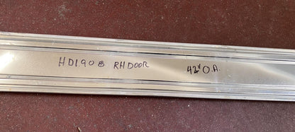 Door Molding, 1981-1990 Dodge Ram Pickups and Ramchargers, Passenger Side, RH