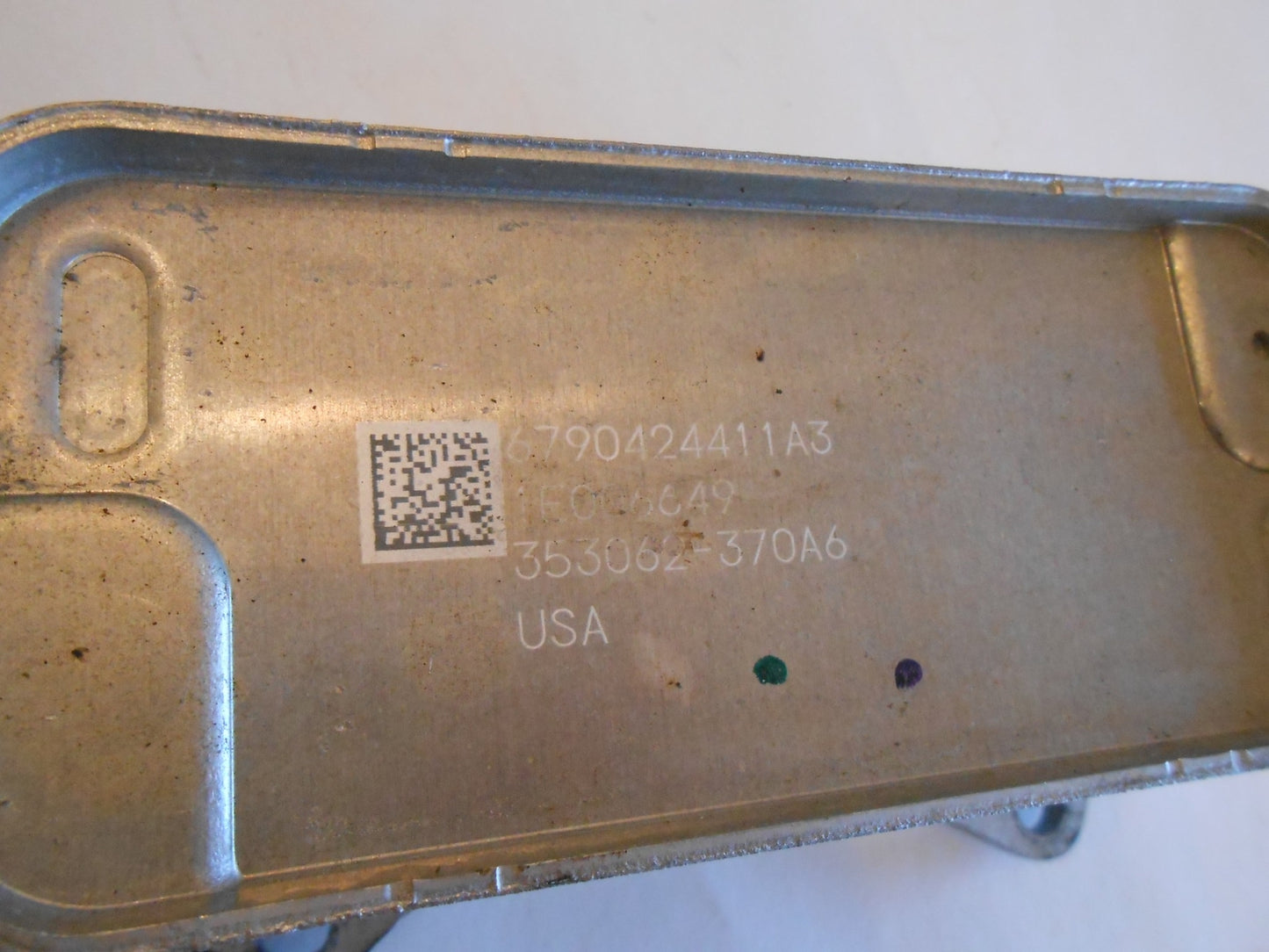 Engine Oil Heat Exchanger 2013-2018 Ram 1500 3.6L Pentastar, Used Mopar