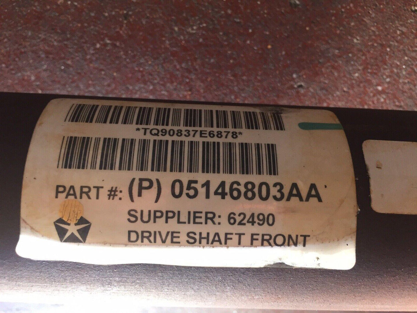 Front Drive Shaft, 2013-2018 Dodge Ram 2500 3500, Gas Engines, Hemi, 5146803AA