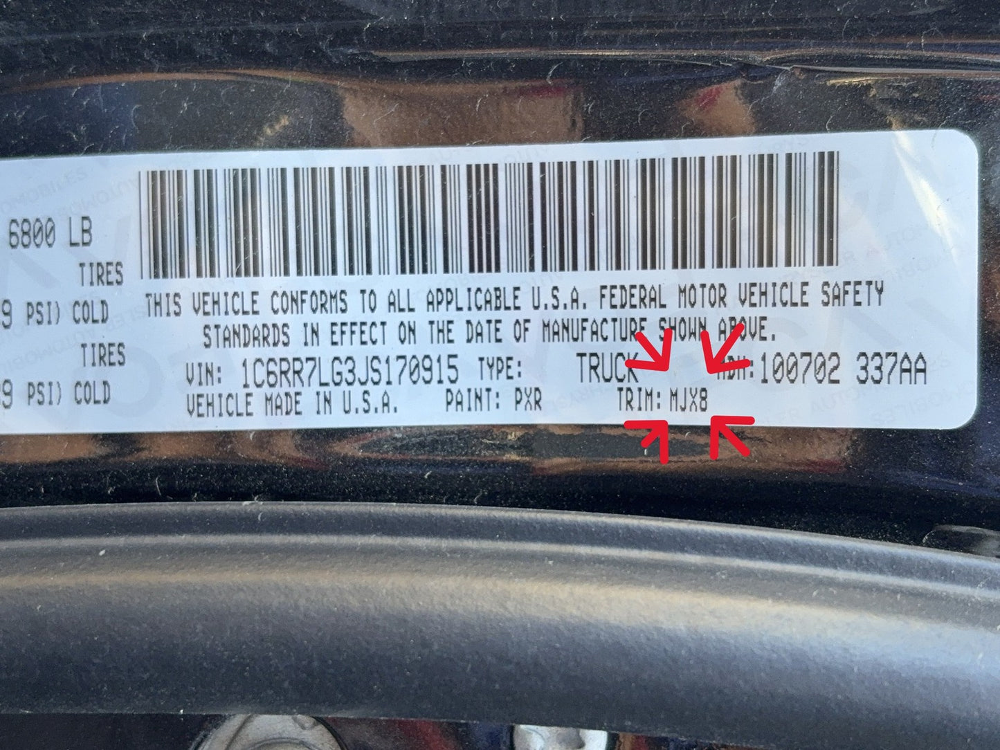 Rear Center Headrest 2013-2018 Ram 1500 2500 3500 2019+ Classic 5NA61LA8AA MJX8