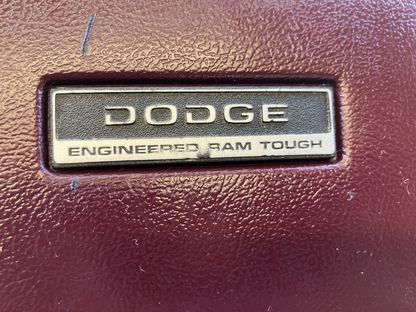 1981-93 Dodge Pickup, Ramcharger Maroon Glove Box