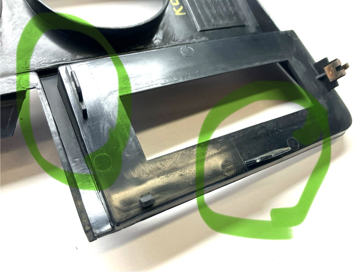 1988-93 Dodge Ram Woodgrain A/C Delete Instrument Cluster Bezel.